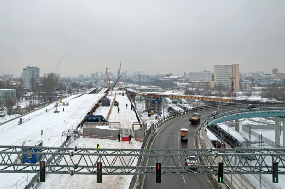 Строительство эстакады основного хода на участке Московского скоростного диаметра (МСД) от Грайвороновской до Шоссейной улицы